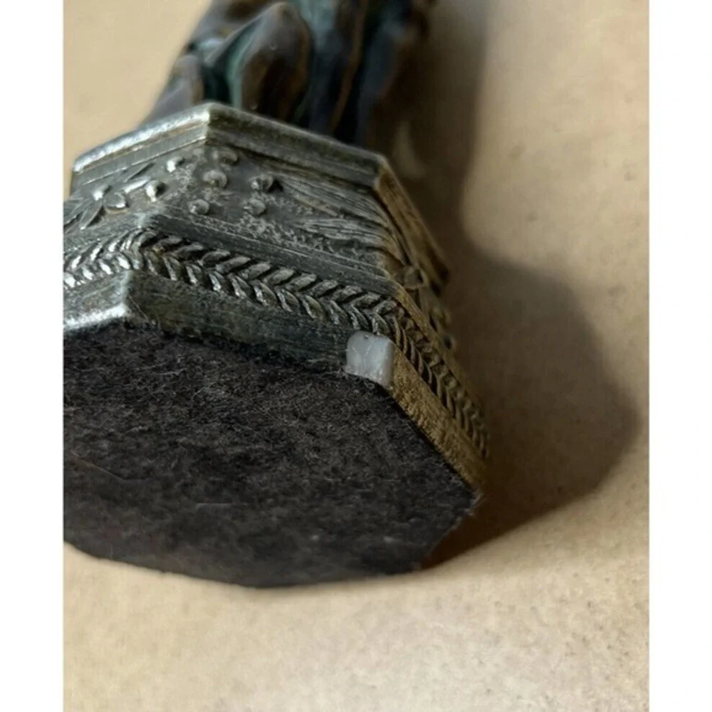 Vintage Bronze Metal‎ Greyhound Whippet Dog Statue Seated Art Deco Saluki Figure - Picture 11 of 14